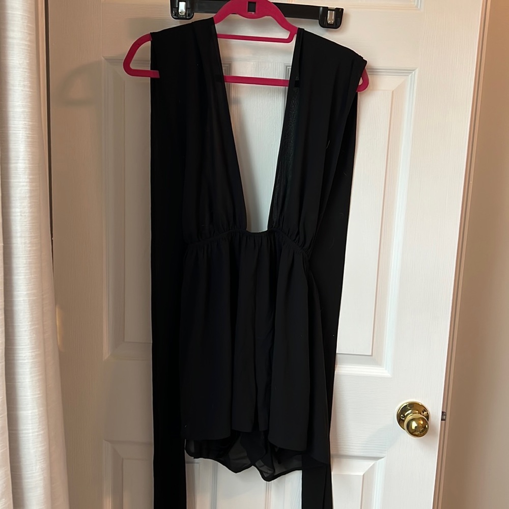 Black strappy convertible/infinity romper
